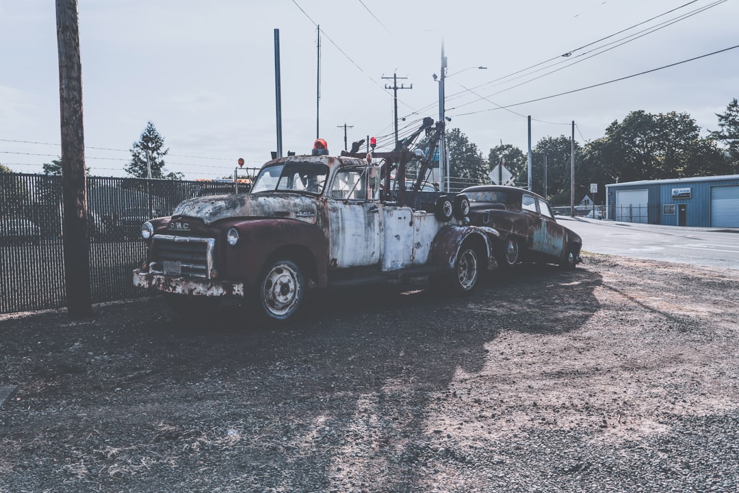 When life gives you an antique tow truck towing an antique car...take a picture. This is in the small town of Turner, Oregon.